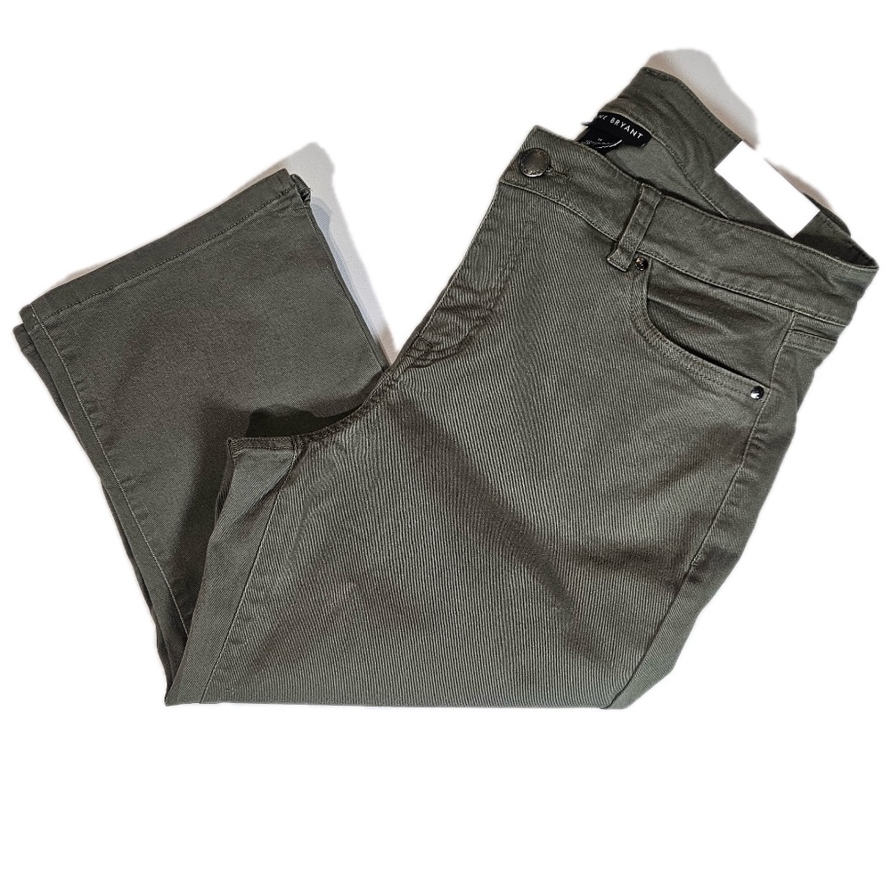 Lane Bryant Jeans Womens 14 Green Pedal Capris Flex‎ Magic Waistband Stretch